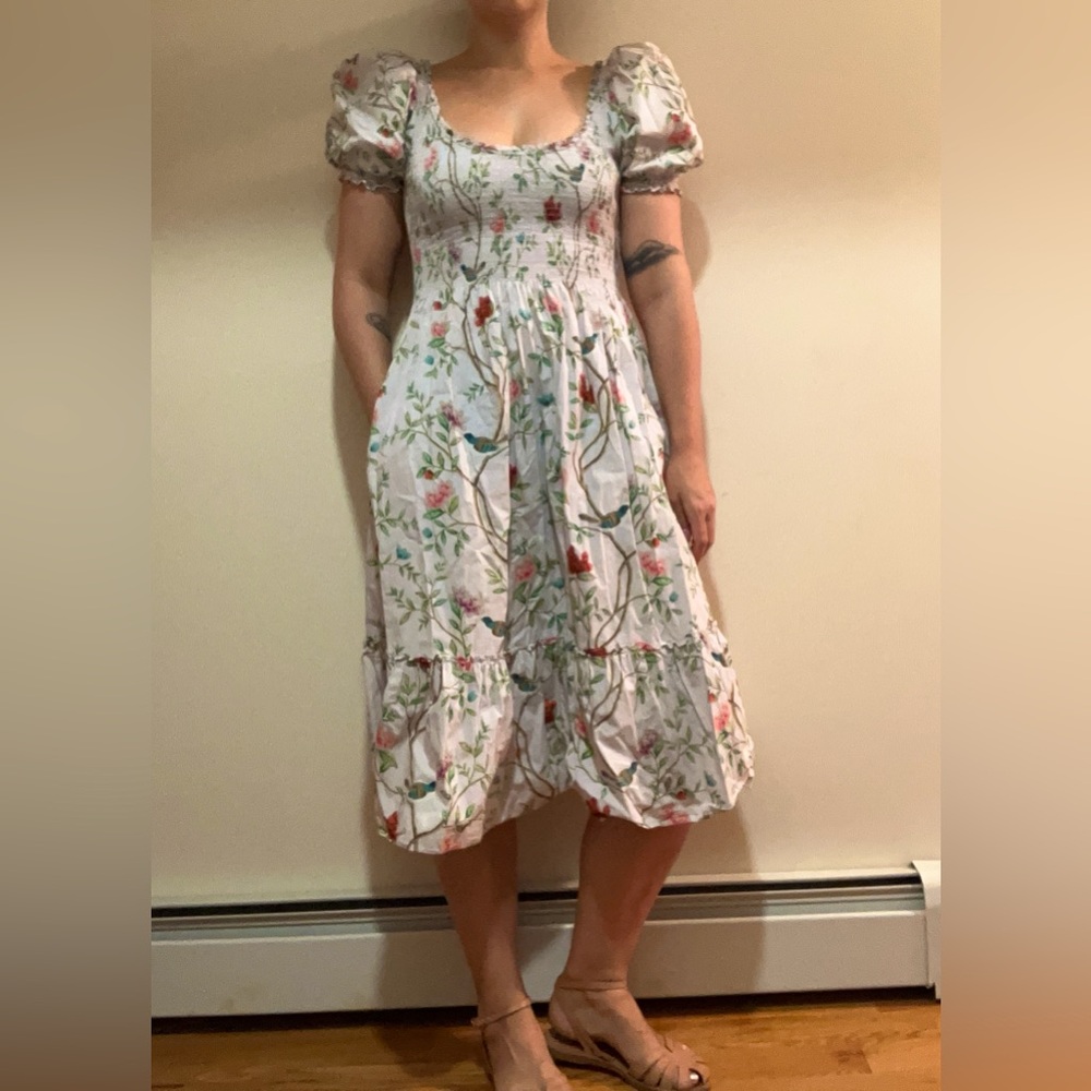 Hill House Home printed cotton fit and flare dress